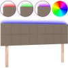 Čelo postele s LED 144x5x78/88 cm textil [3121610] (Barva Světle šedá)