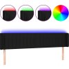 Čelo postele s LED 163 x 16 x 78/88 cm textil [3123482] (Barva Černá)