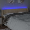 Čelo postele s LED 163 x 16 x 78/88 cm textil [3123482] (Barva Černá)