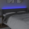 Čelo postele s LED 163 x 16 x 78/88 cm textil [3123482] (Barva Černá)