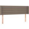 Čelo postele s LED 147 x 16 x 78/88 cm textil [3123378] (Barva Taupe)