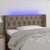 Čelo postele s LED 93 x 16 x 78/88 cm textil [3123558] (Barva Taupe)