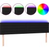 Čelo postele s LED 200x5x78/88 cm textil [3121776] (Barva Černá)