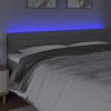Čelo postele s LED 200x5x78/88 cm textil [3121776] (Barva Černá)