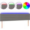 Čelo postele s LED 200x5x78/88 cm textil [3121776] (Barva Černá)