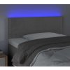 Čelo postele s LED 80 x 5 x 78/88 cm samet [3121502] (Barva Světle šedá)