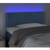 Čelo postele s LED 80 x 5 x 78/88 cm samet [3121502] (Barva Světle šedá)