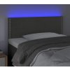 Čelo postele s LED 80 x 5 x 78/88 cm samet [3121502] (Barva Světle šedá)