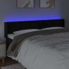 Čelo postele s LED 163 x 16 x 78/88 cm samet [3123532] (Barva Tmavě moddrá)