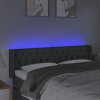 Čelo postele s LED 163 x 16 x 78/88 cm textil [3123579] (Barva Tmavě šedá)