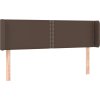 Čelo postele typu ušák 147x16x78/88 cm umělá kůže [3118721] (Barva Hnědá)