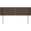 Čelo postele typu ušák 147x16x78/88 cm umělá kůže [3118721] (Barva Hnědá)