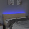 Čelo postele s LED 144x5x78/88 cm textil [3121755] (Barva Krémová)