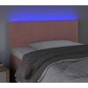 Čelo postele s LED 90x5x78/88 cm samet [3121509] (Barva Tmavě šedá)