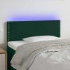 Čelo postele s LED 90x5x78/88 cm samet [3121509] (Barva Tmavě šedá)