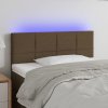 Čelo postele s LED 80 x 5 x 78/88 cm textil [3121589] (Barva Tmavě hnědá)