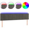Čelo postele s LED 200x5x78/88 cm samet [3121678] (Barva Světle šedá)