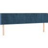 Čelo postele typu ušák 203x16x78/88 cm samet [3118838] (Barva Tmavě moddrá)
