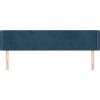 Čelo postele typu ušák 203x16x78/88 cm samet [3118838] (Barva Tmavě moddrá)