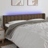 Čelo postele s LED 183 x 16 x 78/88 cm textil [3123688] (Barva Taupe)