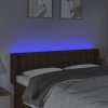 Čelo postele s LED 147 x 16 x 78/88 cm textil [3123669] (Barva Tmavě šedá)