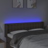 Čelo postele s LED 147 x 16 x 78/88 cm textil [3123669] (Barva Tmavě šedá)