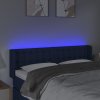 Čelo postele s LED 147 x 16 x 78/88 cm textil [3123669] (Barva Tmavě šedá)