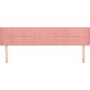Čelo postele typu ušák 183x16x78/88 cm samet [3118833] (Barva Růžová)