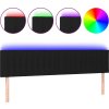 Čelo postele s LED 160x5x78/88 cm textil [3121858] (Barva Černá)