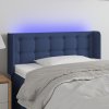 Čelo postele s LED 93 x 16 x 78/88 cm textil [3123655] (Barva Tmavě hnědá)