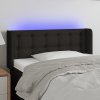 Čelo postele s LED 93 x 16 x 78/88 cm textil [3123655] (Barva Tmavě hnědá)