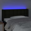 Čelo postele s LED 93 x 16 x 78/88 cm textil [3123655] (Barva Tmavě hnědá)