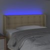 Čelo postele s LED 93 x 16 x 78/88 cm textil [3123655] (Barva Tmavě hnědá)