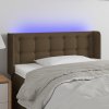Čelo postele s LED 93 x 16 x 78/88 cm textil [3123655] (Barva Tmavě hnědá)