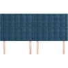 Čelo postele 200x5x118/128 cm sametové [3116836] (Barva Tmavě moddrá)