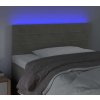 Čelo postele s LED 90x5x78/88 cm samet [3121788] (Barva Světle šedá)