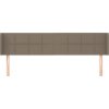 Čelo postele typu ušák 203 x 16 x 78/88 cm textil [3118794] (Barva Taupe)