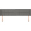 Čelo postele typu ušák 203 x 16 x 78/88 cm textil [3118794] (Barva Taupe)