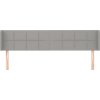 Čelo postele typu ušák 203 x 16 x 78/88 cm textil [3118794] (Barva Taupe)