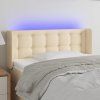 Čelo postele s LED 103 x 16 x 78/88 cm textil [3123660] (Barva Světle šedá)