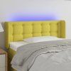 Čelo postele s LED 103 x 16 x 78/88 cm textil [3123660] (Barva Světle šedá)