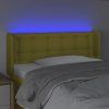 Čelo postele s LED 103 x 16 x 78/88 cm textil [3123660] (Barva Světle šedá)