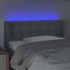 Čelo postele s LED 103 x 16 x 78/88 cm textil [3123660] (Barva Světle šedá)