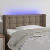 Čelo postele s LED 103 x 16 x 78/88 cm textil [3123660] (Barva Světle šedá)