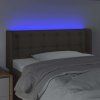 Čelo postele s LED 103 x 16 x 78/88 cm textil [3123660] (Barva Světle šedá)