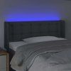 Čelo postele s LED 103 x 16 x 78/88 cm textil [3123660] (Barva Světle šedá)