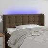 Čelo postele s LED 103 x 16 x 78/88 cm textil [3123660] (Barva Světle šedá)