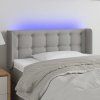 Čelo postele s LED 103 x 16 x 78/88 cm textil [3123660] (Barva Světle šedá)