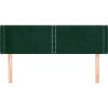 Čelo postele typu ušák 147x16x78/88 cm samet [3118679] (Barva Tmavě zelená)