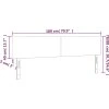 Čela postele 180x5x78/88 cm samet [345838] (Barva Světle šedá)